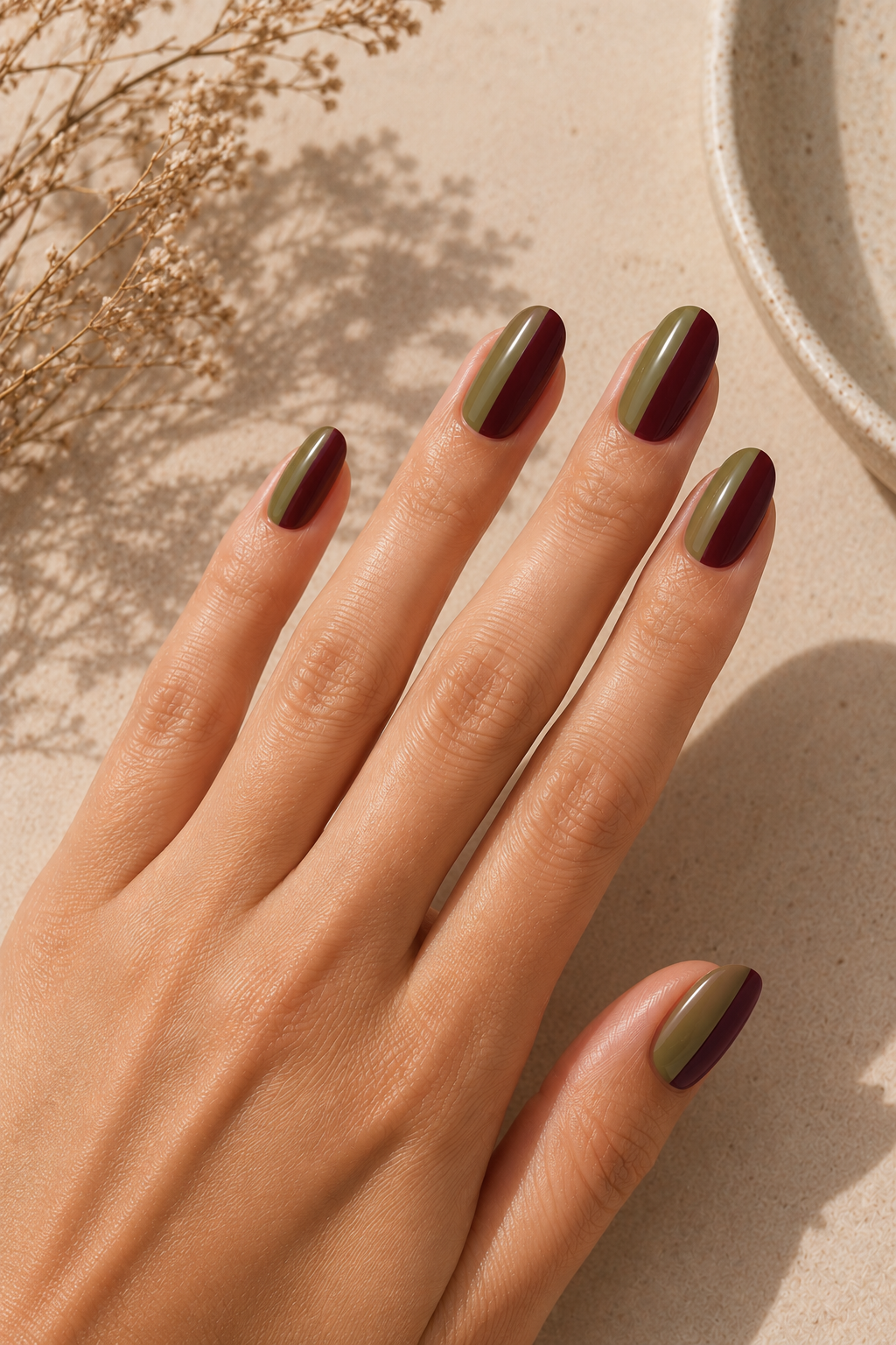 Olive & Burgundy Mix
