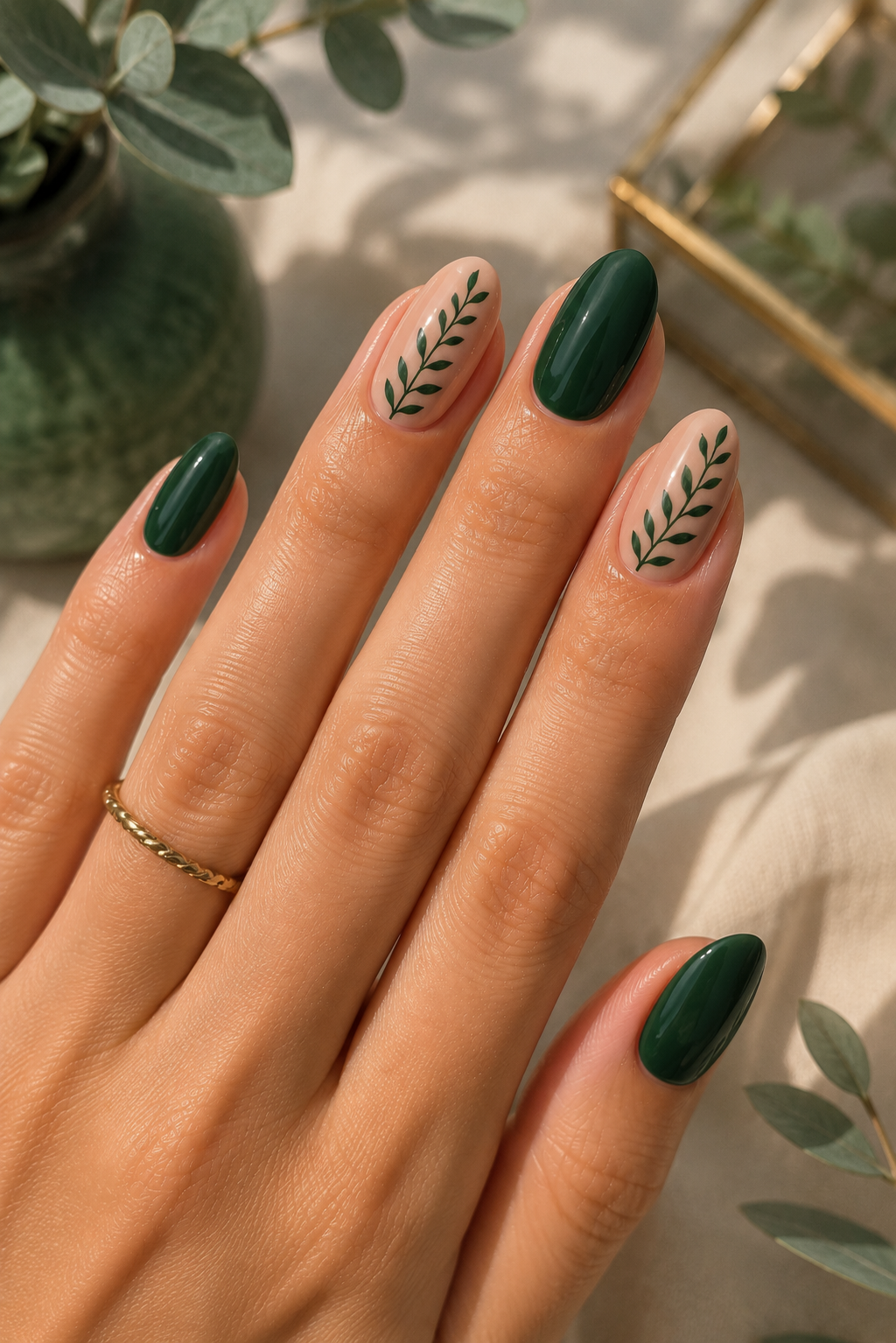 Pine Green Leaf Art