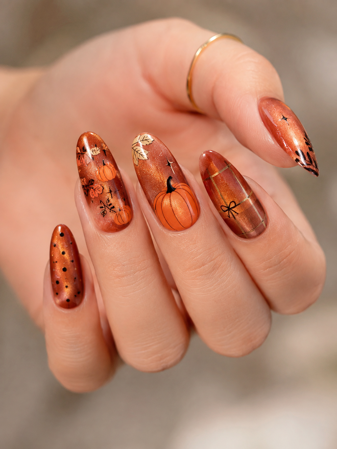 Pumpkin nail ideas for fall