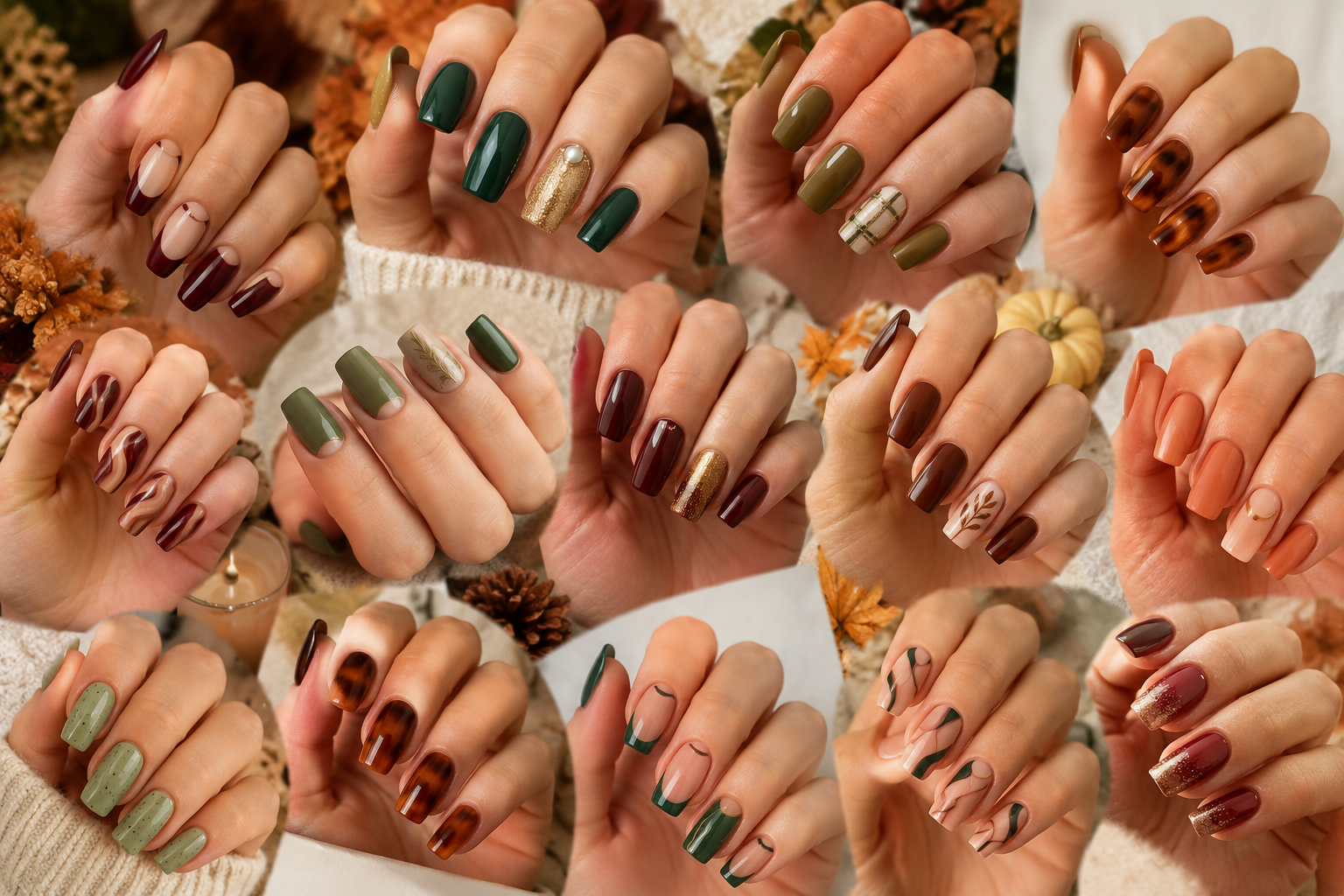 September nail ideas - transition from summer to fall nails design
