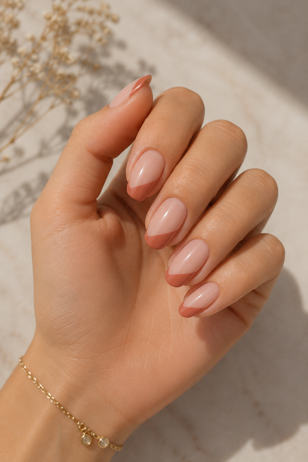 Soft Terracotta French Tip