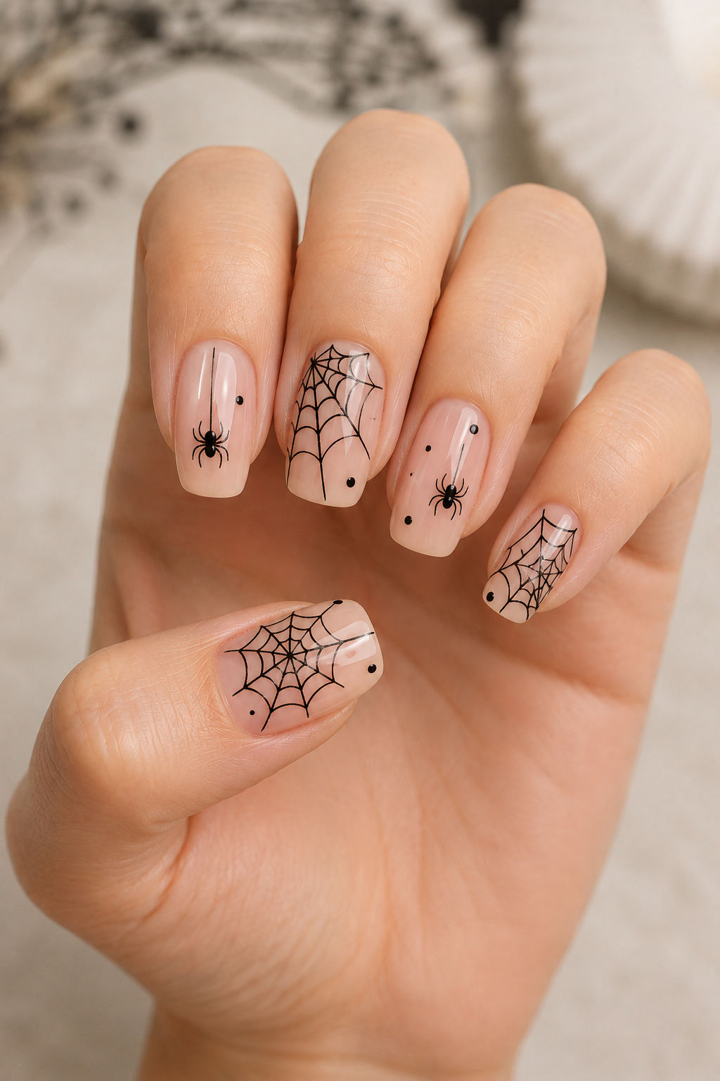 Spiderweb & Tiny Spider Nails