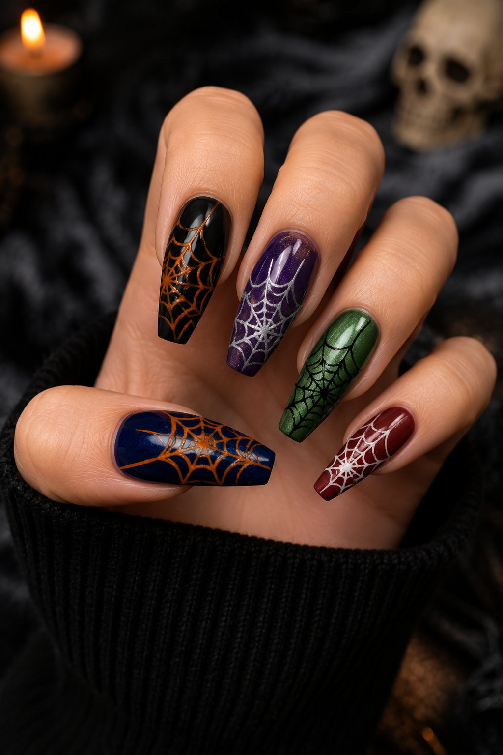 Spooky Spiderweb Nail Art Showcase