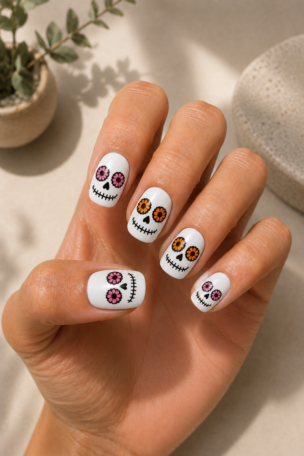 Sugar Skull (Día de los Muertos) Nails