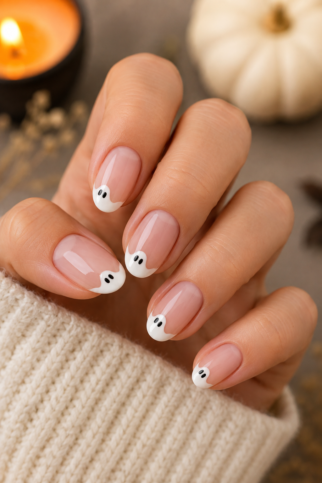 Tiny Ghost French Tips