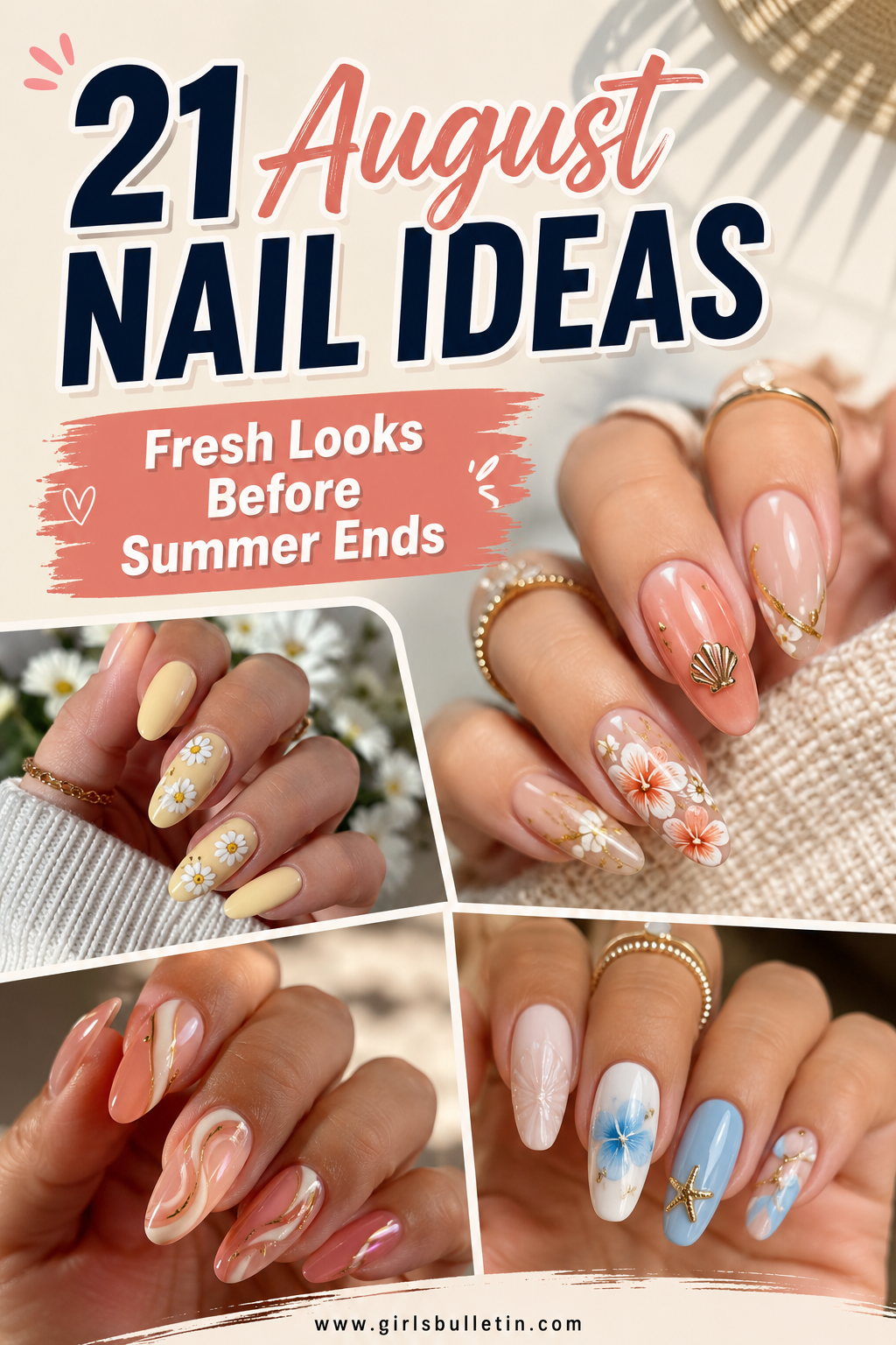 21 August Nail Ideas Fresh Looks Before Summer Ends