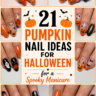 pumpkin nail ideas for halloween