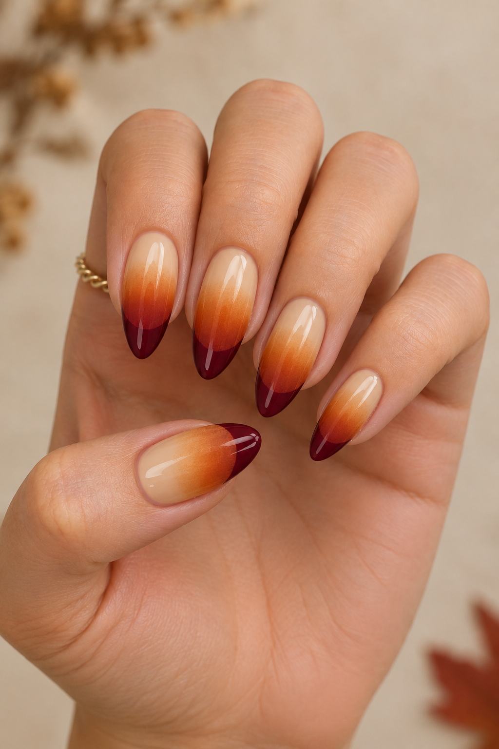 Apple Cider Gradient with Maroon Tips