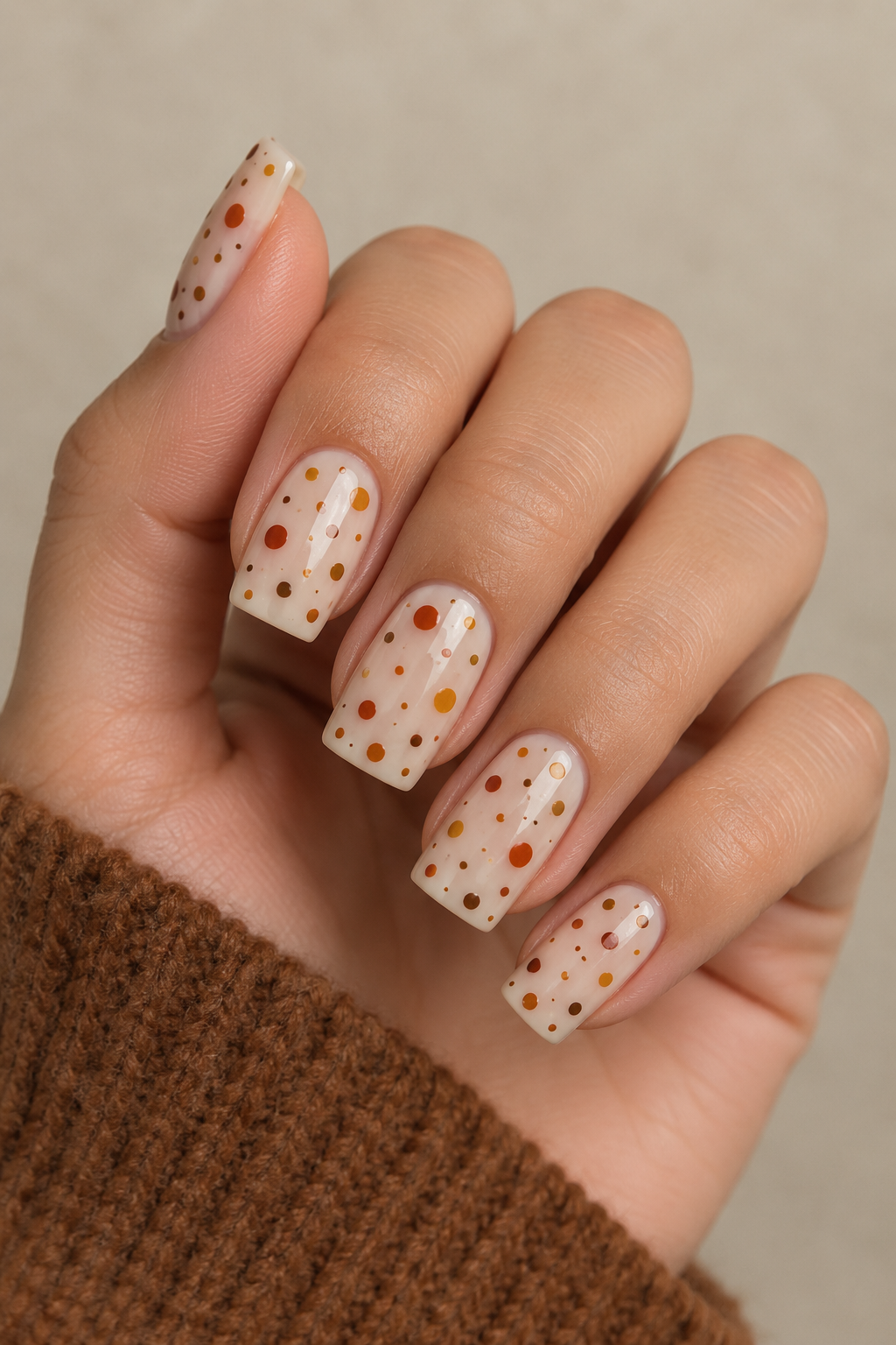 Autumn Confetti Nail design