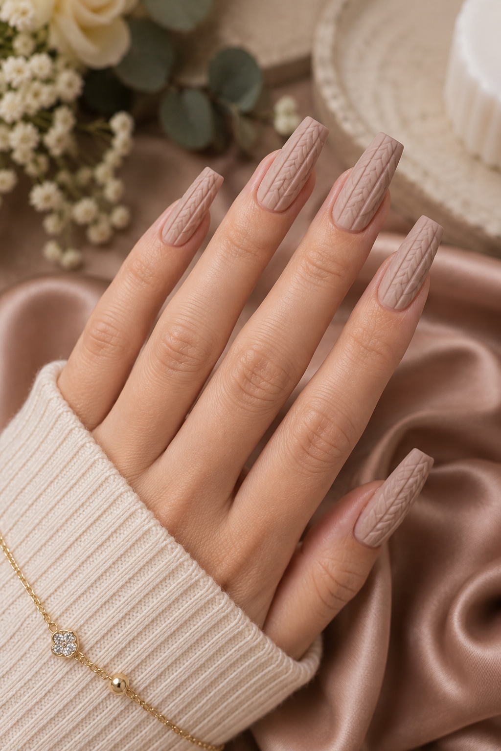 Basket Weave Sweater Nails