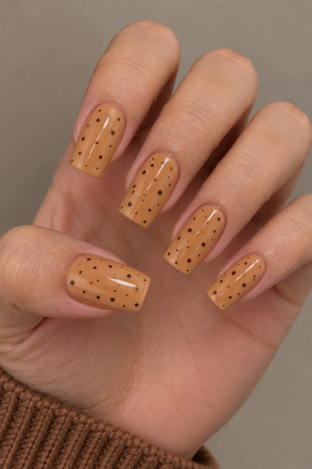 Butterscotch Freckle Nails