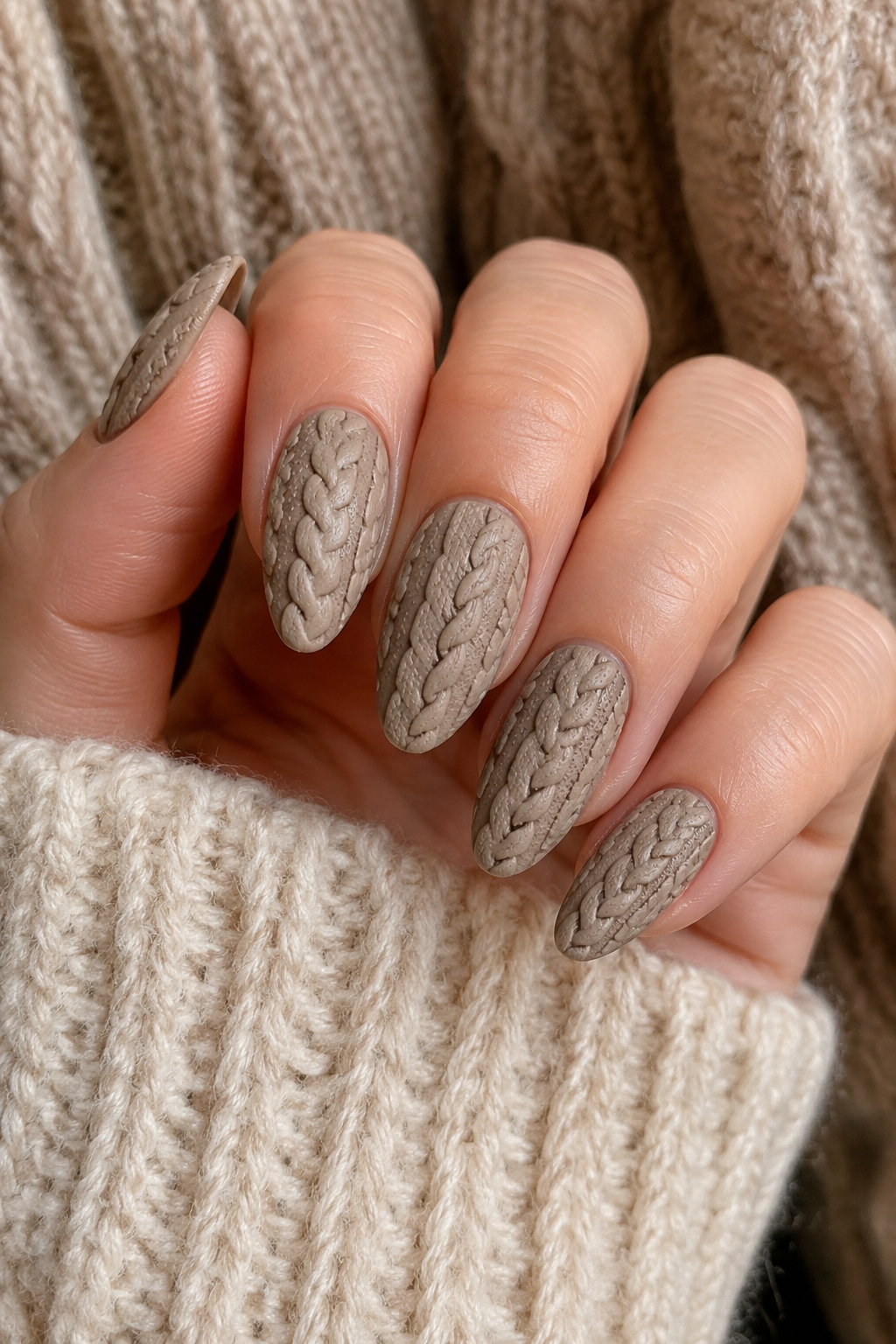 Cable Shadow Sweater Nails