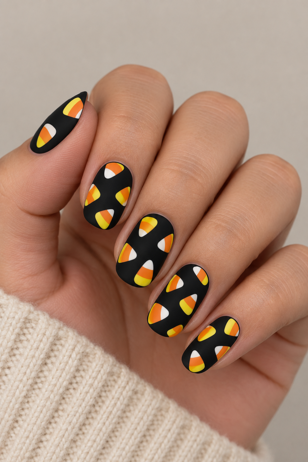 Candy Corn fun Halloween Nails