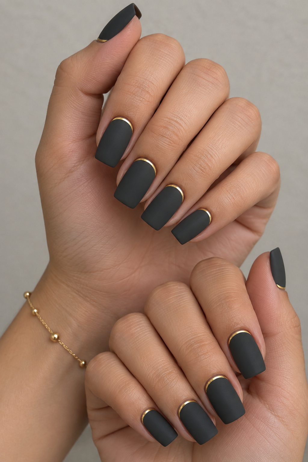 Charcoal with a Gold Cuticle Line