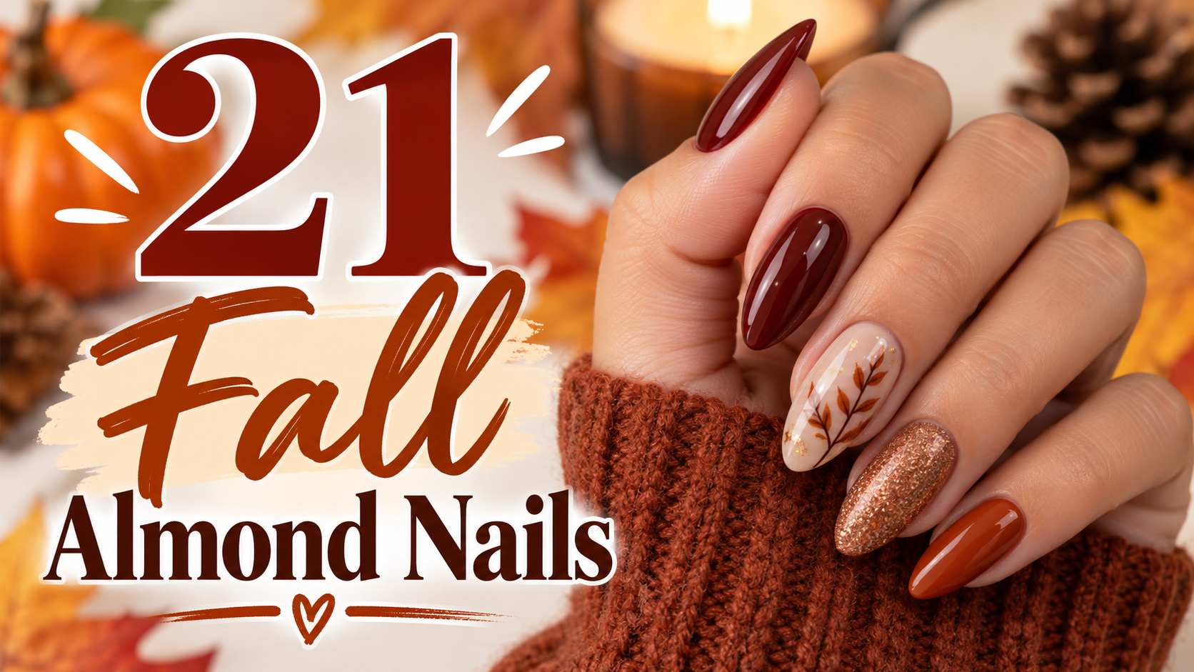 Fall Almond nail design ideas collection
