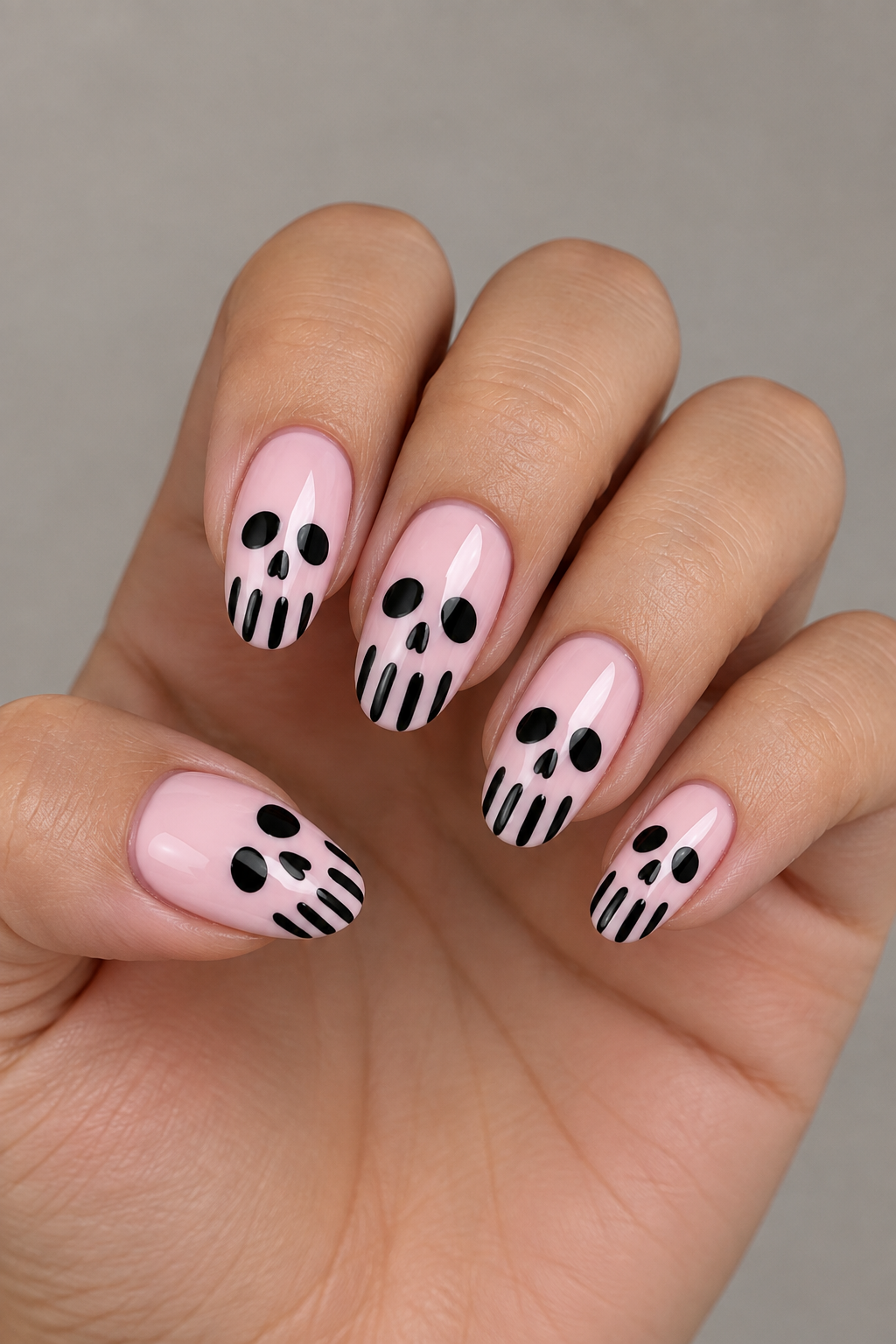 Fun Halloween Skull Nails