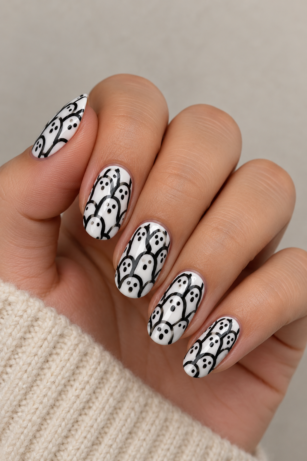 Ghost Crowd Nails