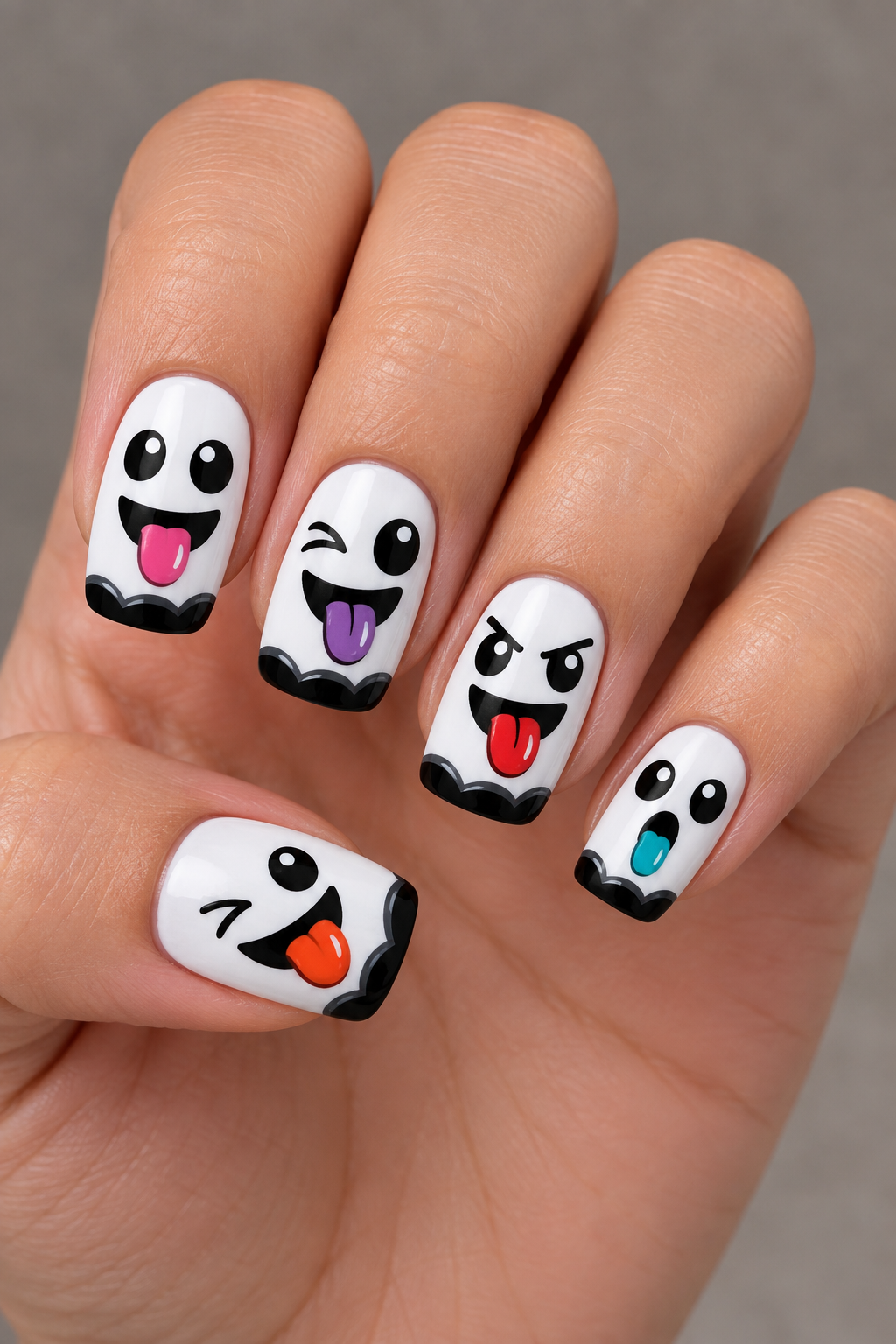 Ghost Tongue Nail Art