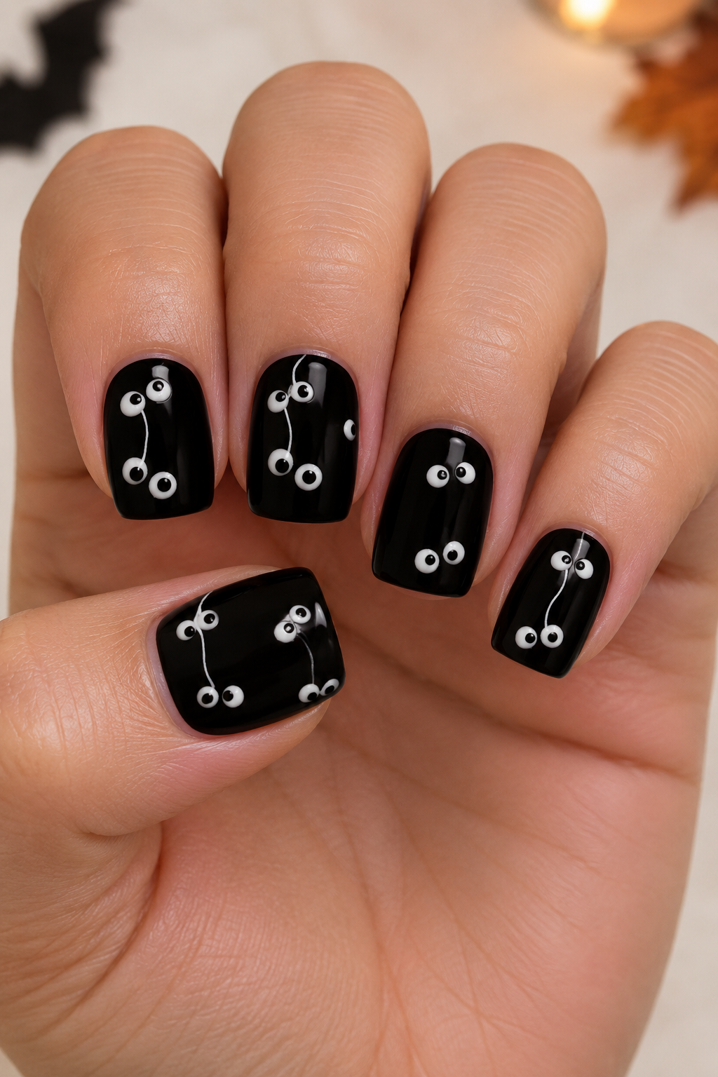 Halloween Googly-Eye Nails