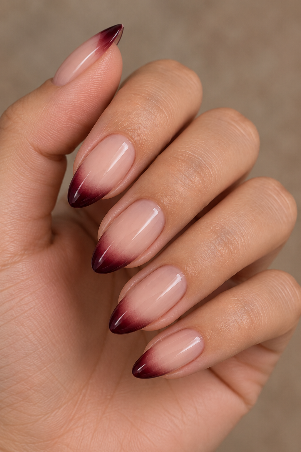 Layered Maroon and Burgundy French