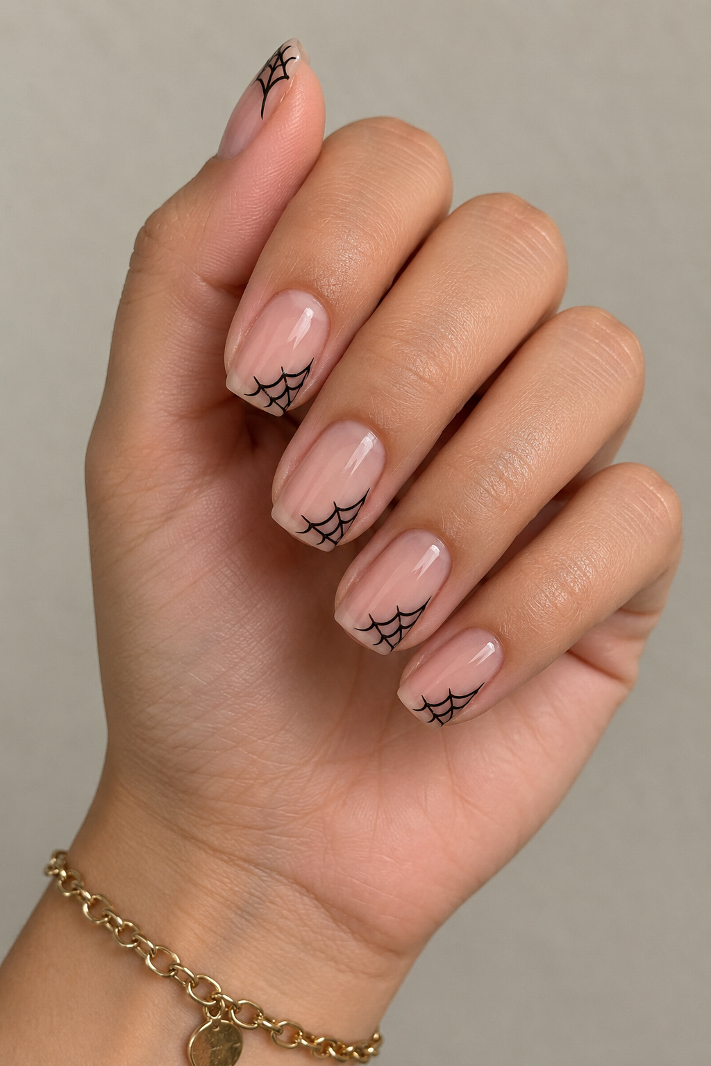 Negative-Space Spiderweb Nails
