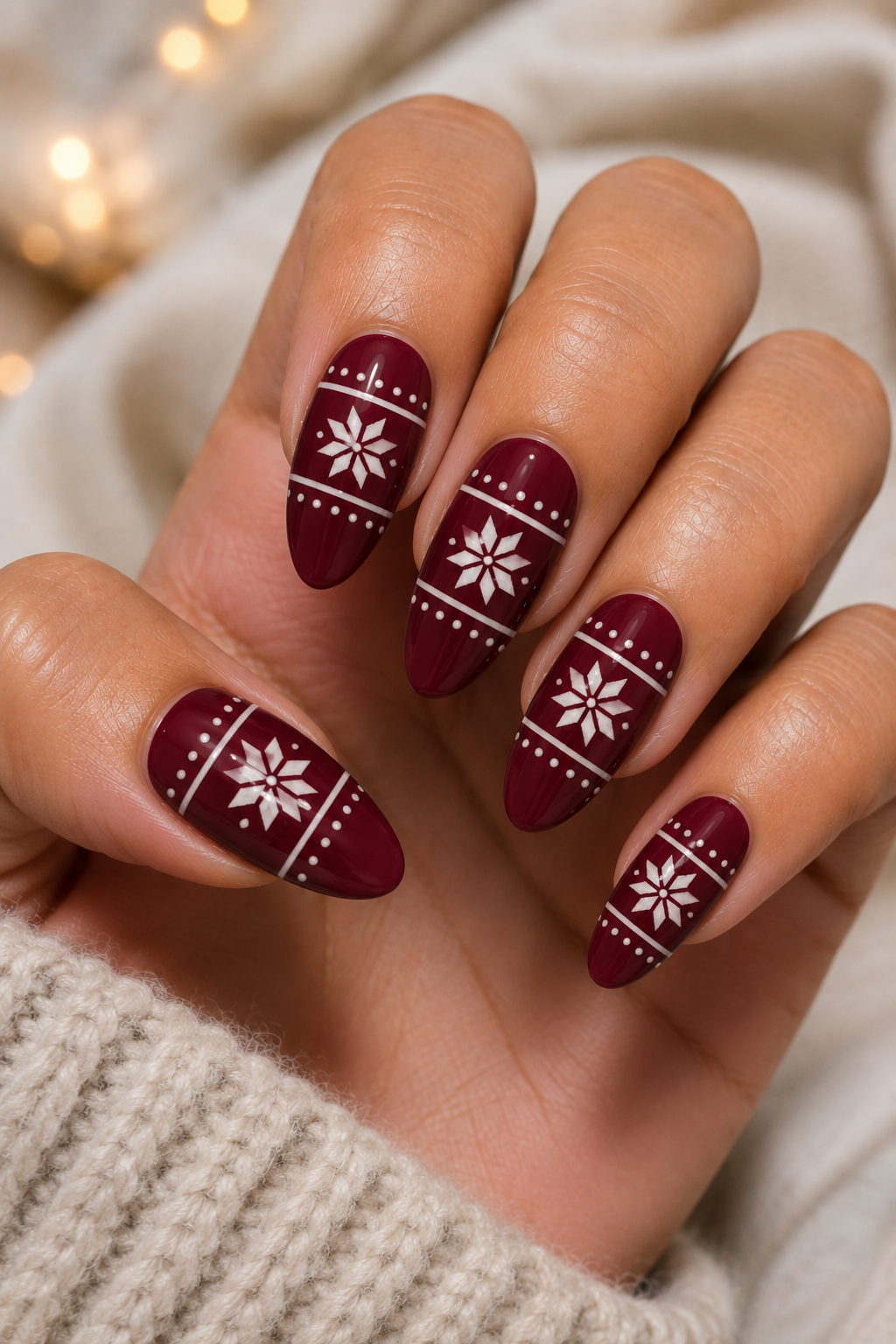 Nordic Fair Isle Sweater Nails