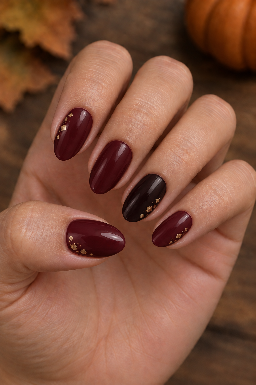Oxblood & Antique Gold Flecks