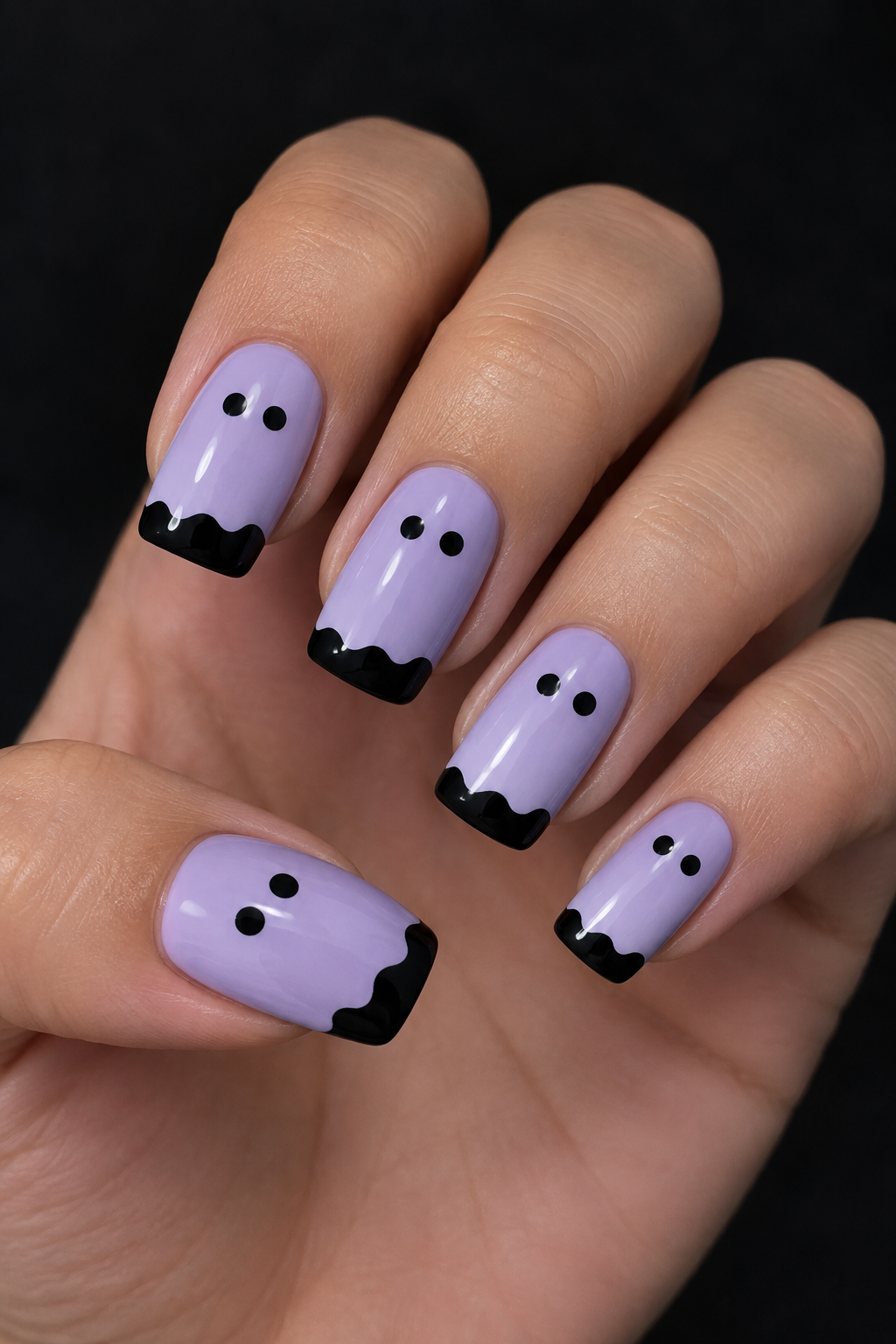 Pastel Ghost French Tips