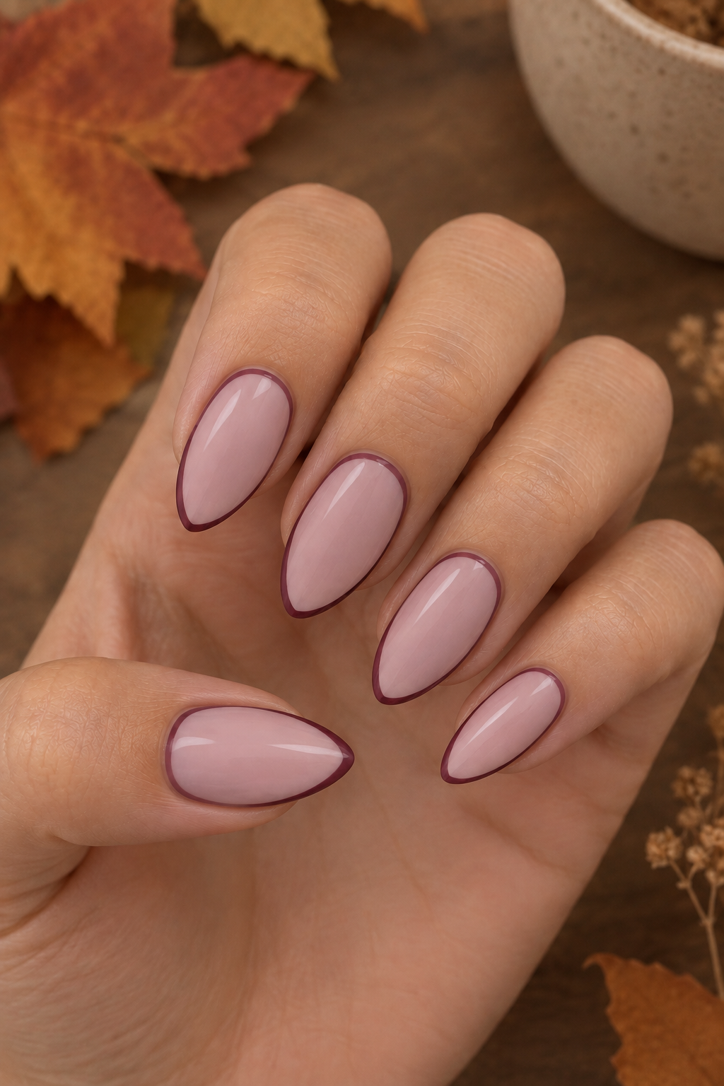 Plum Outline Almonds