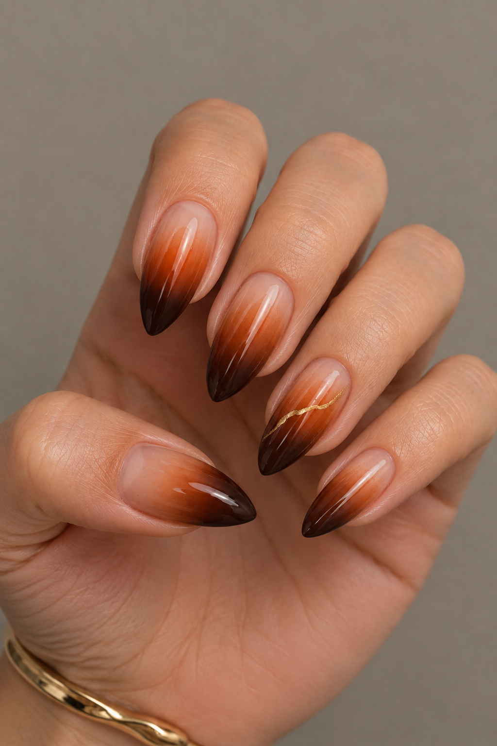 Rust Ombré with a Gold Vein