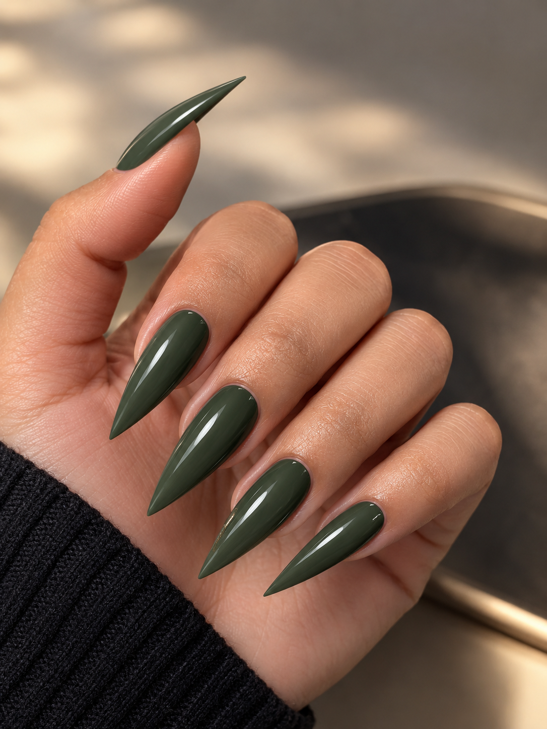 STILETTO NAIL SHAPE for chubby fingers