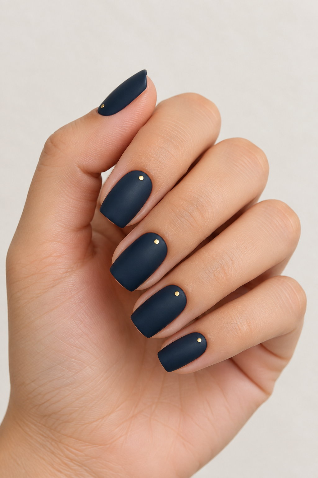 Smoky Navy Autumn Nails
