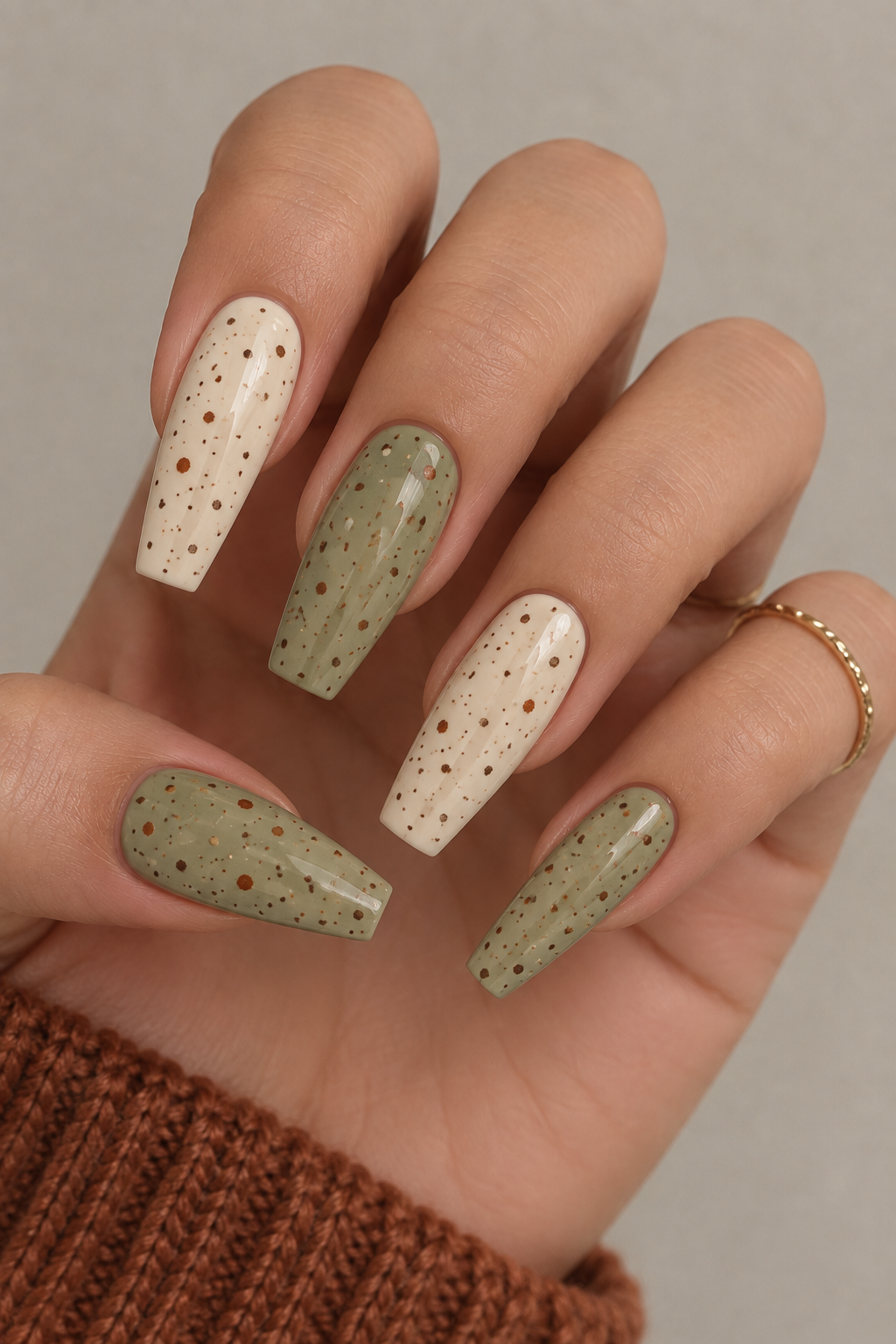 Speckled Egg Nails (Fall Colors)