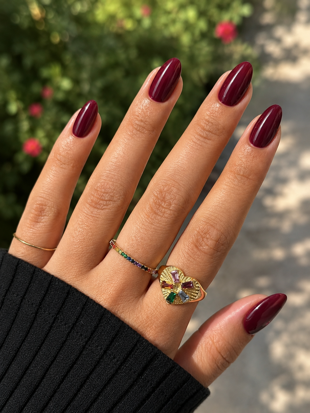 burgundy fall nail color