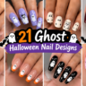 ghost halloween nail designs