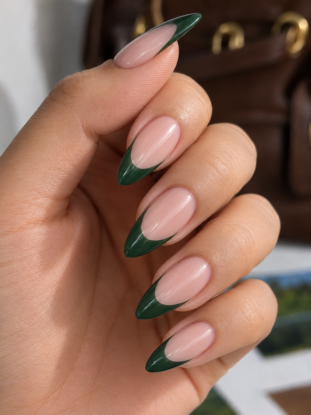 green fall nail color