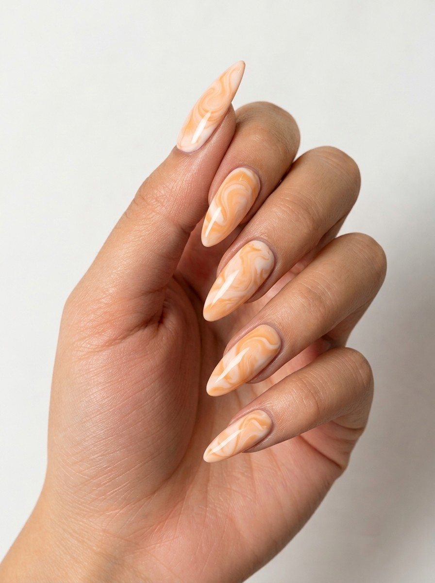 orange creamy fall nail color