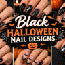 Black Halloween Nail Design Ideas