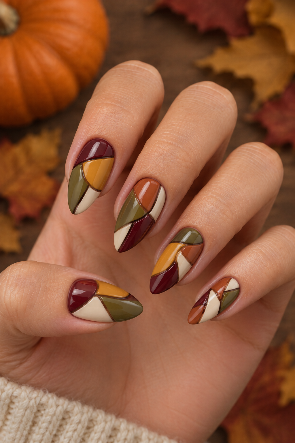 Cozy Burgundy & Mustard Patchwork