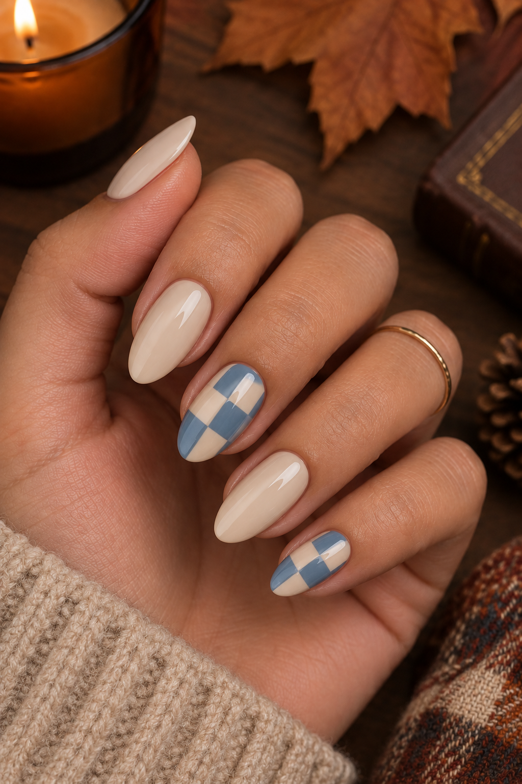 Buttercream & Blue Checks