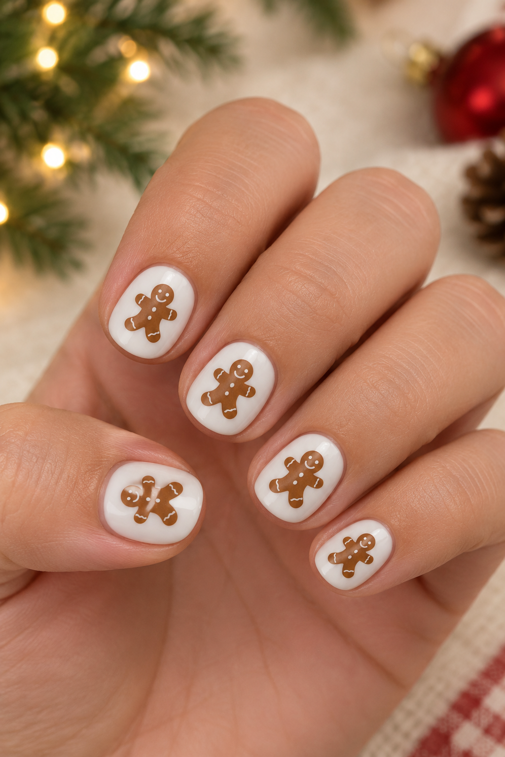 Cozy Gingerbread Holiday Manicure