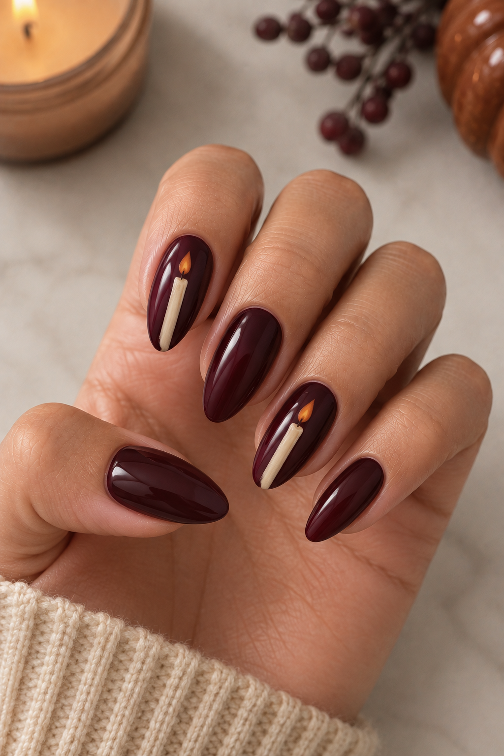 Dinner Candle Nails