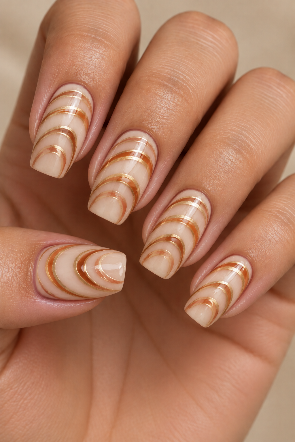 Dinner Roll Spiral Nails