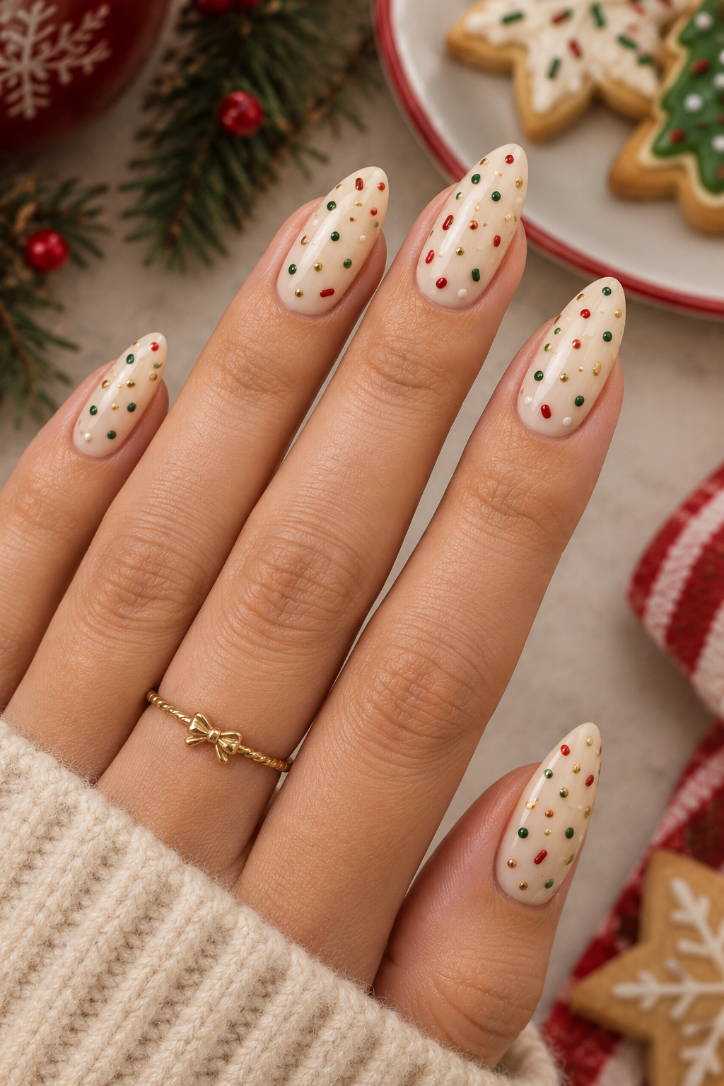 Festive Christmas Sprinkle Manicure