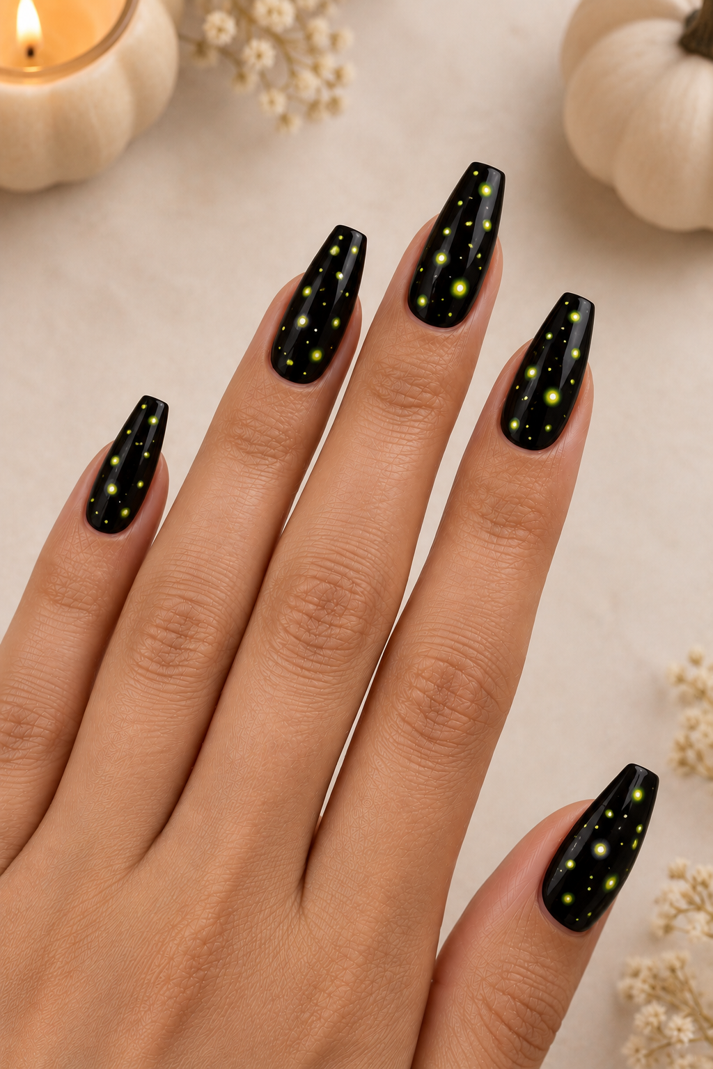 Firefly Night Coffin Nails