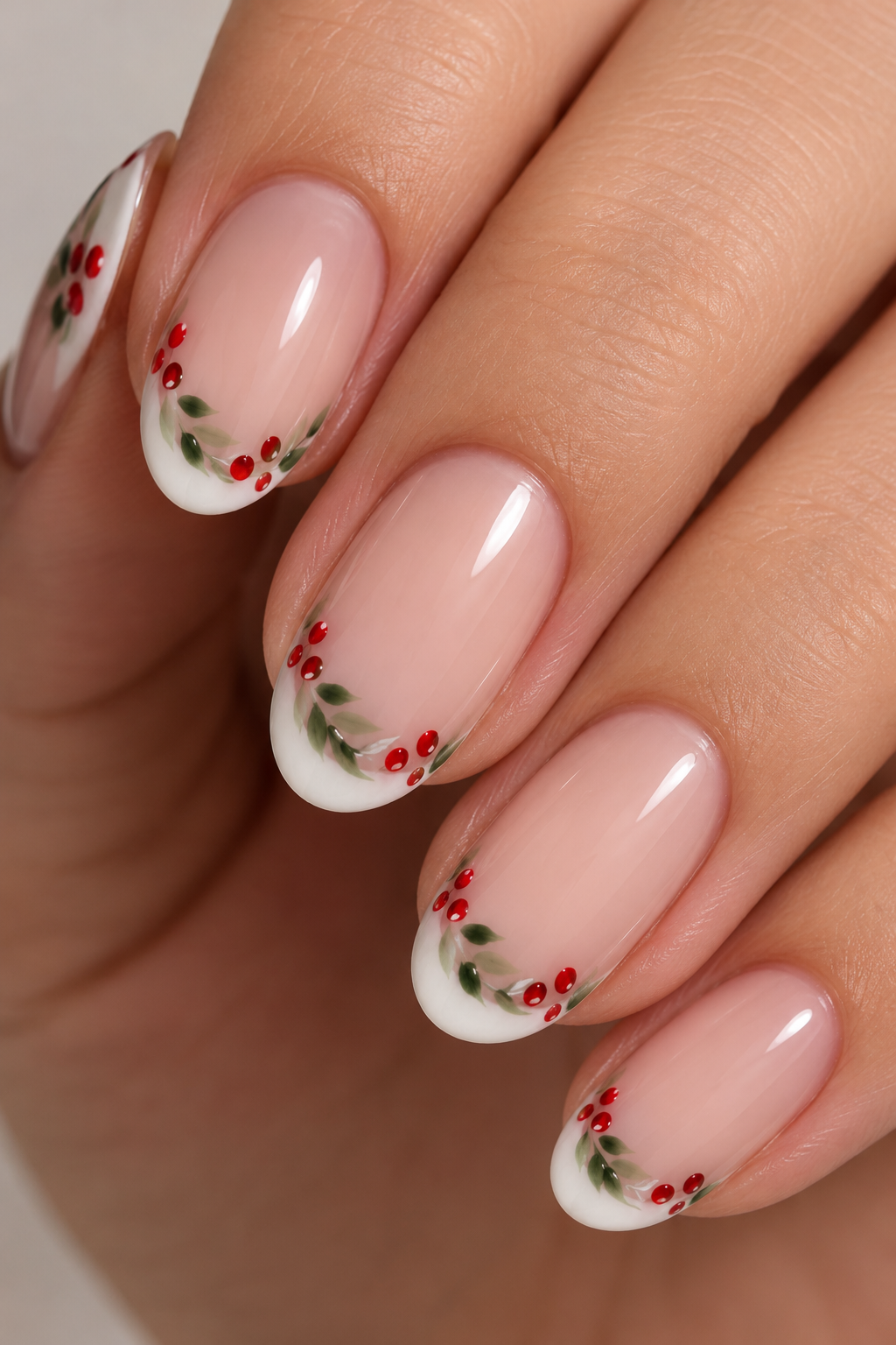 Glossy Berry Botanical French Manicure