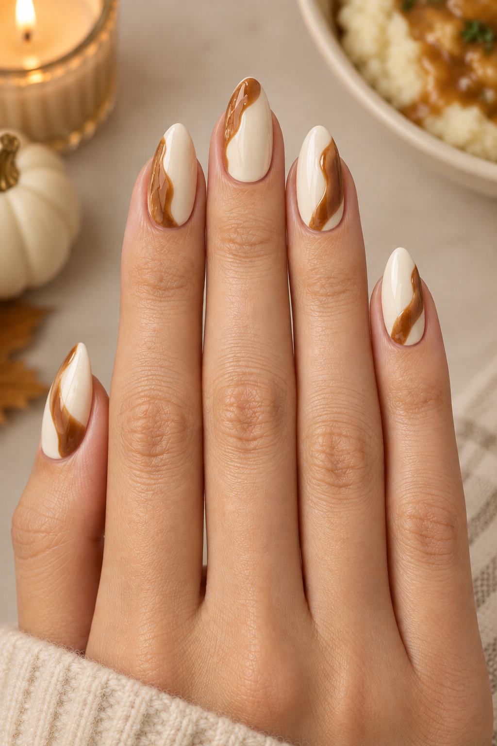 Gravy & Mashed Potato Nails