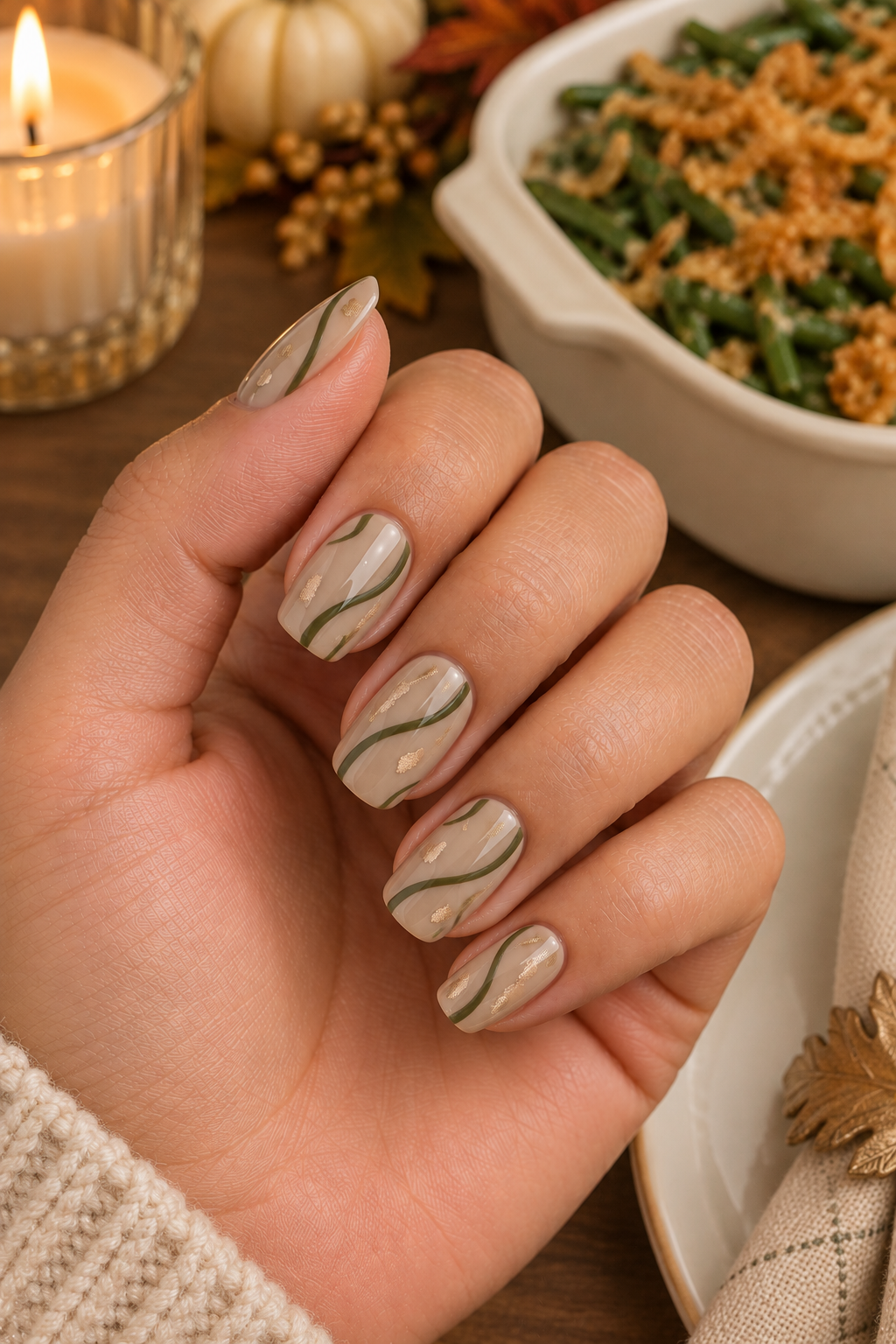 Green Bean Casserole Nails