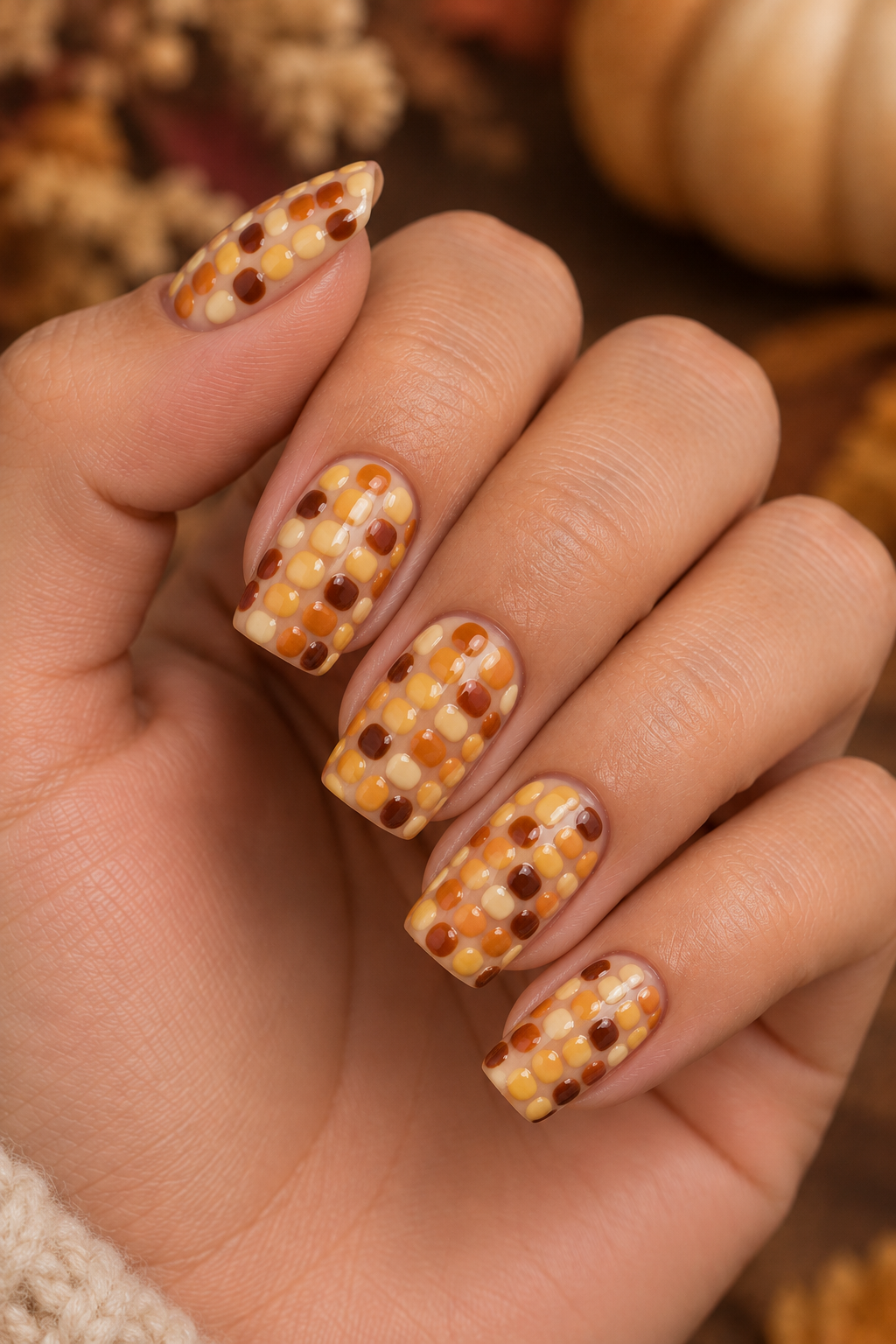 Harvest Corn Kernel Nails