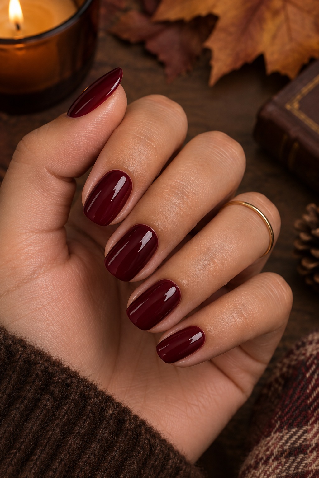 Oxblood Glass Nails